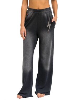 Aviator Nation Bolt Stitch Wide Leg Sweatpants w/ Pockets Size M